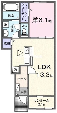 ハーレー　岡山Ⅰの物件間取画像